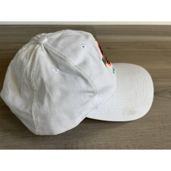 Hard Rock Cafe Hat Cap Mens White Strap Back Vintage 90s Las Vegas Made Taiwan - Picture 4 of 9